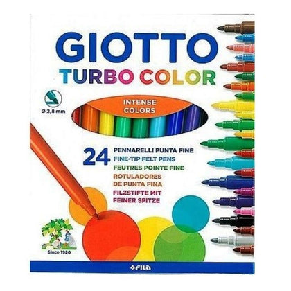 Pennarelli Giotto Turbocolor Colori Assortiti - 24 Pezzi