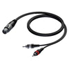 Cavo Audio Xlr Femmina / 2Xrca Maschio - 1.5Mt