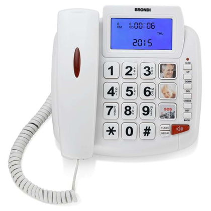 Telefono Fisso Bravo 90 Lcd Bianco