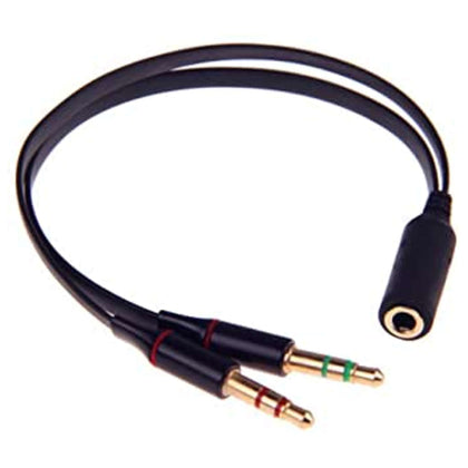 Cavo Sdoppiatore Jack 3.5Mm. Da Singolo A Doppio Jack Per Pc Audio E Mic (40312)