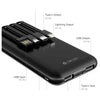 Power Bank Kintone V2 10000 Mah Con 4 Cavi M-L-C (Depkc10K484B) Nero