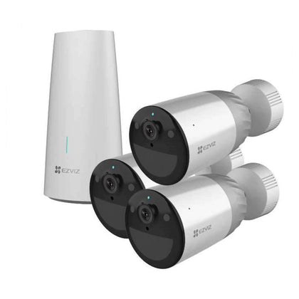 Kit Base Wifi Bc1-B3 Con 3 Telecamere Da Esterno A Batteria (Ezvcsbc1B3)
