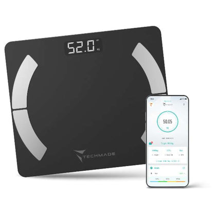 Bilancia Pesapersone Smart Digitale Elettronica - Nera (Tm-Scale-Bk)