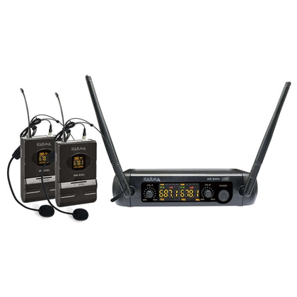 Radiomicrofono Doppio Palmare Uhf Con Archetto (Set 8202Lav)