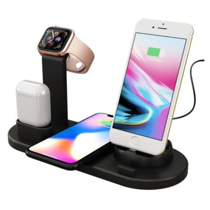 Base Station Ricarica Smartphone Wireless Charging Stand Nero (Q-L023)