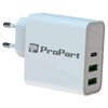 Caricabatterie Da Parete 65W 2X Usb-A + 1X Type-C (Ek-Pd-06)