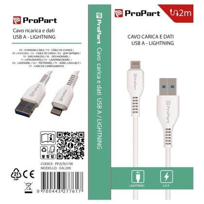 Cavo Lightning - Usb Tipo-A (Pp2Lt617W) Ecl200 2Mt Bianco