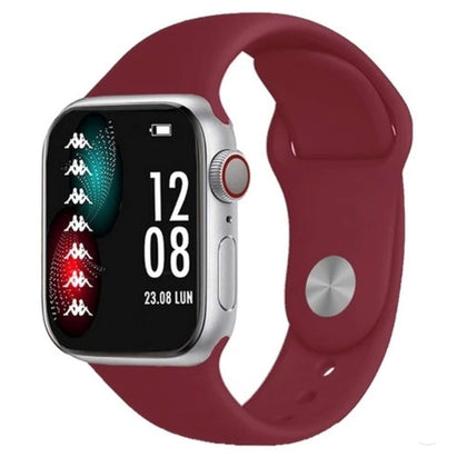 Smartwatch Kw-P010 Silver Con Cinturino Bordeaux E Nero