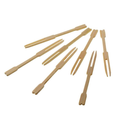 Confezione 100 Forchettine Bamboo S0021