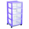 Stefanplast CASSETTIERA 4 PIANI SILVER cm. 40x40x80 h