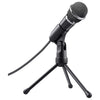 21671 Starzz Microfono con Spinotto da 3,5mm Placcato in Oro e Base a Treppiede Nero