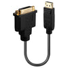 Lindy 41004 cavo e adattatore video 0,15 m DisplayPort DVI-D Nero