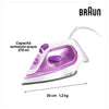 Braun TexStyle 3 SI 3030 Ferro da stiro a secco e a vapore Piastra in ceramica Ultra Glide 2300 W Rosa