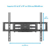 BTV-D3270LITE Supporto Fisso Snodi Staffa a Muro per TV Schermo Piatto LED LCD Plasma da 32'' a 70'' VESA 600x400