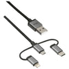 Trust 22693 cavo USB USB 2.0 1 m USB A Micro-USB B Nero, Argento