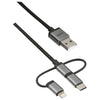 Trust 22693 cavo USB USB 2.0 1 m USB A Micro-USB B Nero, Argento