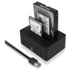 Ewent EW7014 docking station per unità di archiviazione USB 3.2 Gen 1 (3.1 Gen 1) Type-A Nero