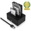 Ewent EW7014 docking station per unità di archiviazione USB 3.2 Gen 1 (3.1 Gen 1) Type-A Nero