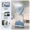 Ariete 6246 Duetto Garment Iron - Stiratrice Verticale e Ferro da Stiro con piastra in Ceramica antiaderente - 1000 Watt - Bianco e Blu