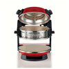 Ariete 927 Pizzeria , Forno pizza doppio, 2300 W, 2 pietre refrattarie, 2 pizze in 4 minuti, 2 termostati, Diametro 32 cm, 5 livelli di cottura, 2 pale in acciaio inox, Rosso