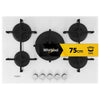 GOA 7523/WH - Piano cottura in vetro con 5 fuochi a gas da incasso