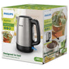 Philips Daily Collection HD9350/90 Bollitore in metallo, coperchio a molla, indic. lum.