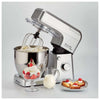 Ariete 1598 Gourmet Professional 7L Metal - Impastatrice Planetaria con Frullatore - Ciotola in Acciaio Inox - 7 L - Caraffa in vetro - 1200 Watt - 6 velocità