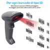 Lettore Pistola Barcode Scanner Laser 1d Wireless Bluetooth