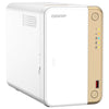 QNAP TS-262 NAS Tower Intel® Celeron® N4505 4 GB 0 TB QNAP QTS Oro, Bianco