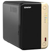 QNAP TS-264 NAS Tower Intel® Celeron® N5095 8 GB 0 TB QNAP QTS Nero, Oro