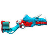 Nerf DinoSquad - Tricera-blast (blaster con alloggiamento per caricamento di 3 dardi, con supporto dardi e design dinosauro Triceratopo, include 12 dardi Elite)