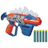 Nerf Dinosquad - Stegosmash (Blaster Con Supporto Per 4 Dardi - Design Stegosauro Spinoso - Include 5 Dardi Nerf Elite)