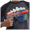 Nerf Dinosquad - Stegosmash (Blaster Con Supporto Per 4 Dardi - Design Stegosauro Spinoso - Include 5 Dardi Nerf Elite)