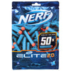 Nerf Elite 2.0 Confezione ricarica 50 dardi, include 50 dardi ufficiali, compatibile con tutti i blaster Elite