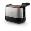 Philips Viva Collection Tostapane HD2639/90, 730W, 2 pinze, 7 livelli di tostatura, vassoio raccogli briciole