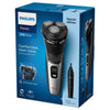 Philips Rasoio Elettrico S3143/02 Ricaricabile 3 + Rifinitore Bundle