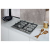 Piano Cottura 4 Fuochi a Gas da Incasso Larghezza 60 cm Griglie in Ghisa Inox - GMR 6422/IXL