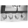 Piano Cottura 4 Fuochi a Gas da Incasso Larghezza 60 cm Griglie in Ghisa Inox - GMR 6422/IXL