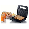 Ariete 1971 Tostiera Breakfast, Piastra elettrica per toast, sandwich e panini, 750W, Piastre fisse grill, Rivestimento antiaderente, Posizione e riponimento verticale, Dark & Sahara Grey