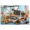 Ariete 1973 Waffle Maker Party Time - Piastra Elettrica per Waffle - Piastre Antiaderenti - 700 Watt - Celeste