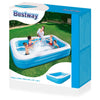 Piscina Gonfiabile Blu Rettangolare 3 Anelli 305X183X56Cm 540090 X1
