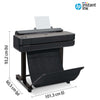 Plotter Hp A1 24T650 4Ink Lan Usb 26Sec/A1+Piedistallo E Raccoglitore