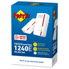 Powerline FRITZ! 1240E WLAN Set INT 1200 Mbit/s Collegamento ethernet LAN Wi-Fi Rosso, Bianco 2 pz