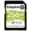 Kingston Technology Scheda SDXC Canvas Select Plus 100R C10 UHS-I U3 V30 da 256GB