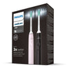 Philips Sonicare serie 3100 Spazzolini Elettrici Sonici, confezione da 1 Spazzolino Rosa e 1 Spazzolino Nero HX3675/15