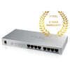 Zyxel GS1008HP Non gestito Gigabit Ethernet (10/100/1000) Supporto Power over Ethernet (PoE) Grigio