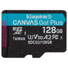 Kingston Technology Canvas Go! Plus Scheda microSDXC Canvas Go Plus 170R A2 U3 V30 da 128GB + adattatore