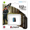 Kingston Technology Scheda microSDXC Canvas Go Plus 170R A2 U3 V30 da 512GB confezione singola senza adattatore