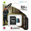 Kingston Technology Canvas Go! Plus Scheda microSDXC Canvas Go Plus 170R A2 U3 V30 da 64GB + adattatore