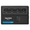 Vultech UPS700VA-XS - Gruppo di continuità 700VA 4x Bipasso/Schuko + 2x USB